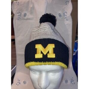 Adult 47 Brand University of Michigan Pom Pom Cuffed Hat